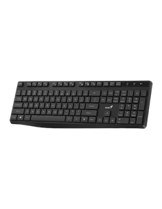 Wireless Keyboard Genius KB-7200, Fn Keys, Chocolate keys, Battery indicator, 2xAAA, Black, USB 2