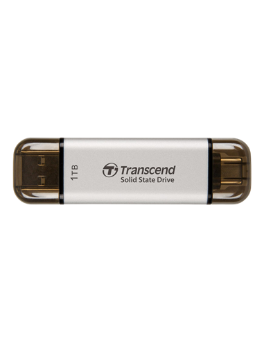 Внешний портативный SSD накопитель Transcend ESD310S, 2 ТБ, Серебристый (TS2TESD310S)
