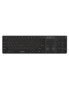 Клавиатура SVEN E5300W, Беспроводное, Чёрный