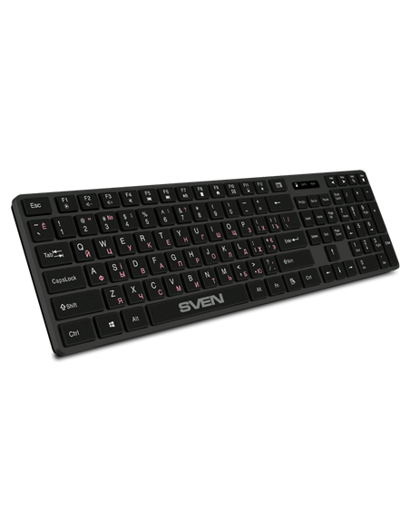 Клавиатура SVEN E5300W, Беспроводное, Чёрный