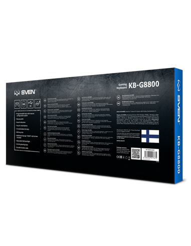 Клавиатура SVEN KB-G8800, Проводное, Чёрный