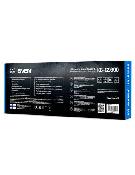 Tastatură SVEN KB-G9300, Cu fir, Negru
