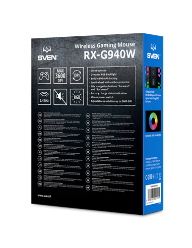 Mouse SVEN RX-G940W, Negru