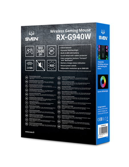 Mouse SVEN RX-G940W, Negru