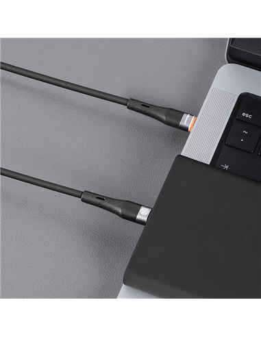 Cablu de încărcare Nillkin Type-C to Type-C Cable, Flowspeed, USB Type-C/USB Type-C, 1,2m, Negru