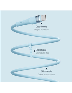 Cablu de încărcare Nillkin Type-C to Type-C Cable, Flowspeed, USB Type-C/USB Type-C, 1,2m, Albastru 2