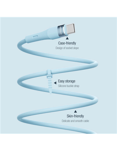 Зарядный кабель Nillkin Type-C to Type-C Cable, Flowspeed, USB Type-C/USB Type-C, 1,2м, Синий