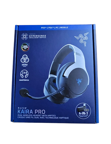 Игровая Гарнитура Razer Kaira HyperSpeed для PS5, Беспроводной, Белый | Черный