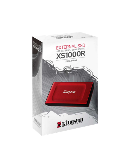 Внешний портативный SSD накопитель Kingston XS1000, 1 ТБ, Красный (SXS1000R/1000G)