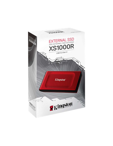 Внешний портативный SSD накопитель Kingston XS1000, 2 ТБ, Красный (SXS1000R/2000G)
