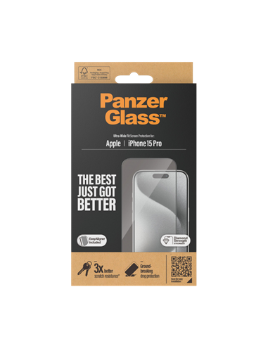 Sticlă de protecție PanzerGlass iPhone 15 Pro UWF wA, Transparent