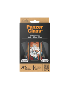 Sticlă de protecție PanzerGlass iPhone 15 Plus Privacy wA, Transparent 2