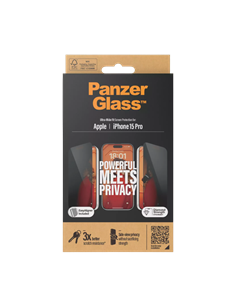 Защитное стекло PanzerGlass iPhone 15 Pro UWF Privacy wA, Прозрачный 2