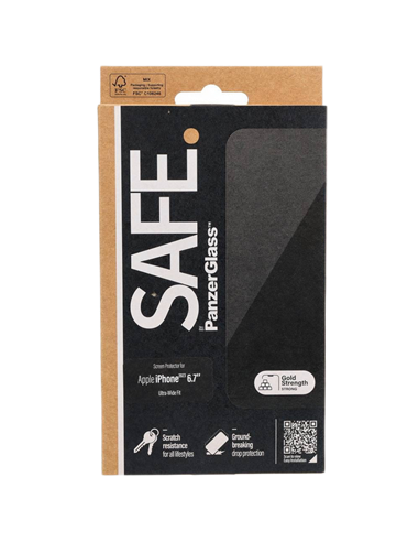 Sticlă de protecție PanzerGlass SAFE. UWF for iPhone 15 Plus, Transparent