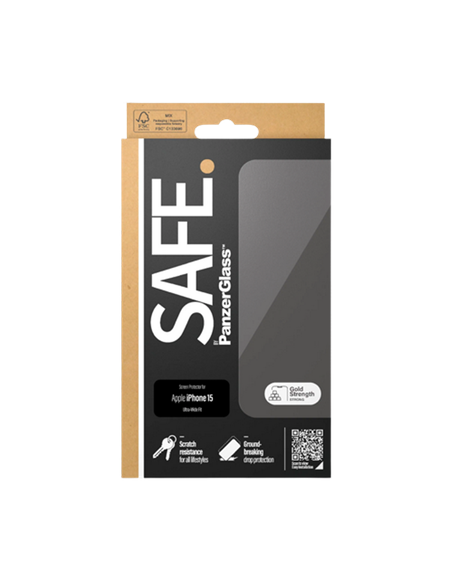 Защитное стекло PanzerGlass SAFE. UWF for iPhone 15 , Прозрачный Защитное стекло PanzerGlass SAFE. UWF for iPhone 15 , Прозрачный