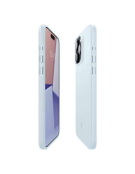Чехол Spigen iPhone 15 Pro Thin Fit, Приглушённый синий Чехол Spigen iPhone 15 Pro Thin Fit, Приглушённый синий