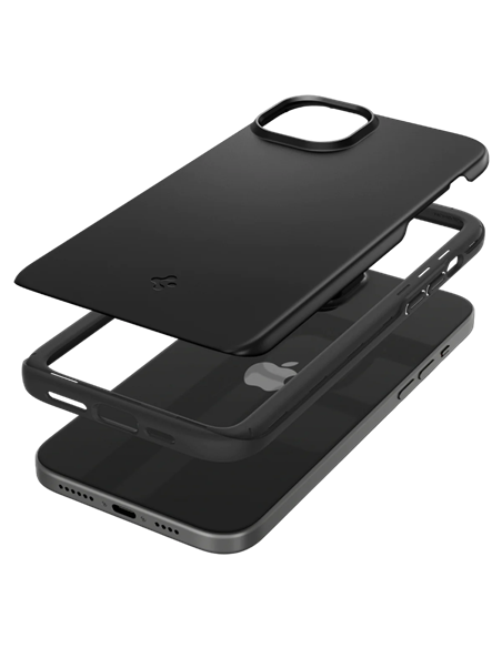 Чехол Spigen iPhone 15 Plus Thin Fit, Чёрный Чехол Spigen iPhone 15 Plus Thin Fit, Чёрный