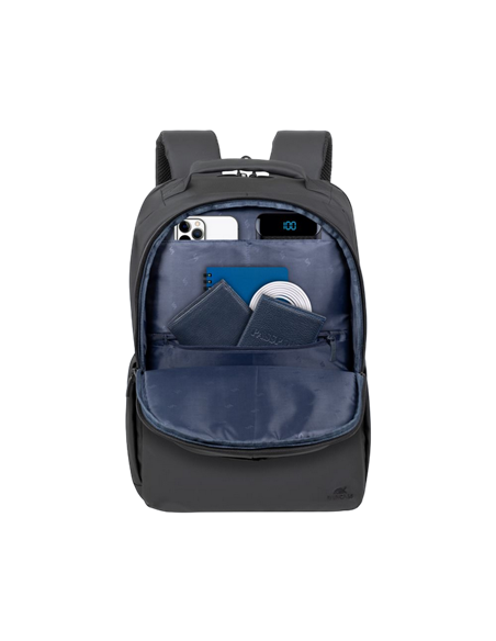 Рюкзак Rivacase 8435, 15.6", Eco-Friendly rPET Полиэстер, Чёрный