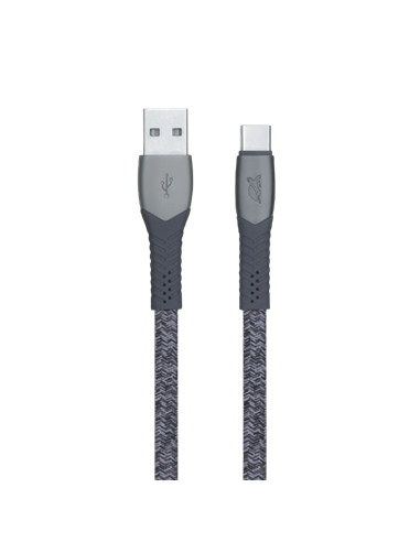 Cablu de încărcare și date Rivacase PS6102, USB Type-C/USB Type-A, 1,2m, Gri