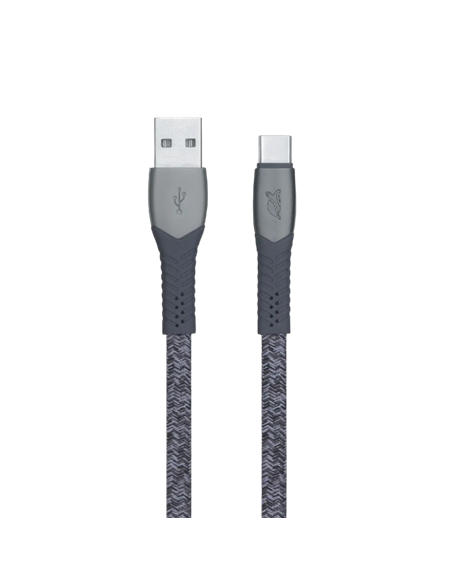 Cablu de încărcare și date Rivacase PS6102, USB Type-C/USB Type-A, 1,2m, Gri