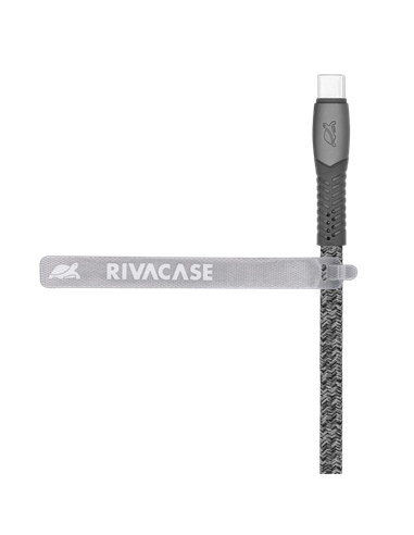 Cable de date Rivacase PS6105, USB Type-C/USB Type-C, 1,2m, Gri