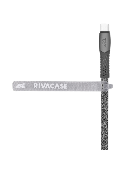 Cable de date Rivacase PS6105, USB Type-C/USB Type-C, 1,2m, Gri