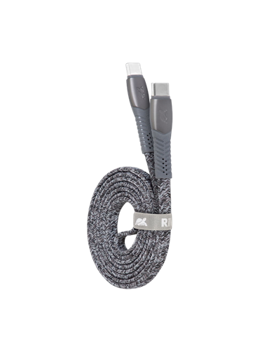 Cable de date Rivacase PS6105, USB Type-C/USB Type-C, 1,2m, Gri