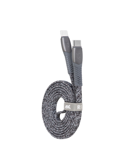Cable de date Rivacase PS6105, USB Type-C/USB Type-C, 1,2m, Gri