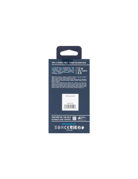 Cable de date Rivacase PS6105, USB Type-C/USB Type-C, 1,2m, Gri