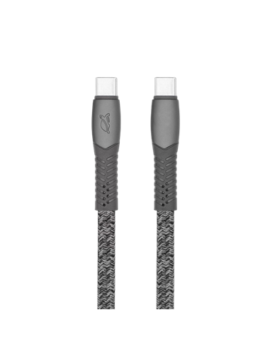 Cable de date Rivacase PS6105, USB Type-C/USB Type-C, 1,2m, Gri