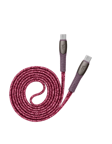 Cablu de încărcare și date Rivacase PS6105, USB Type-C/USB Type-C, 1,2m, Roșu