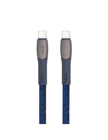 Cablu de încărcare și date Rivacase PS6105, USB Type-C/USB Type-C, 1,2m, Albastru