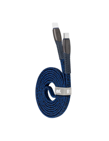 Cablu de încărcare și date Rivacase PS6105, USB Type-C/USB Type-C, 1,2m, Albastru