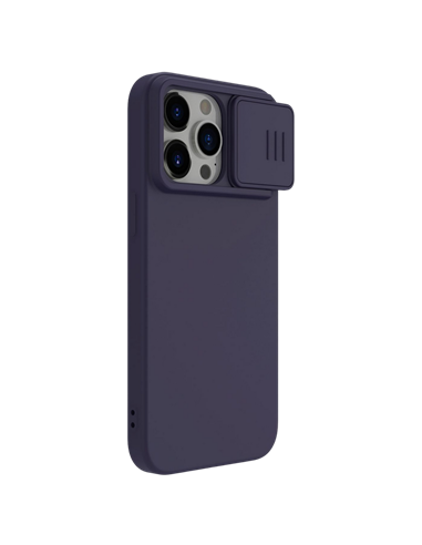 Husă Nillkin iPhone 15 Pro, CamShield Silky Silicone, Dark Purple