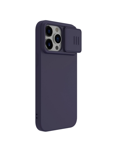 Husă Nillkin iPhone 15 Pro, CamShield Silky Silicone, Dark Purple