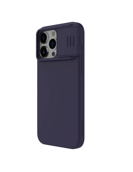 Husă Nillkin iPhone 15 Pro, CamShield Silky Silicone, Dark Purple