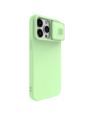 Чехол Nillkin iPhone 15 Pro, CamShield Silky Silicone, Mint Green