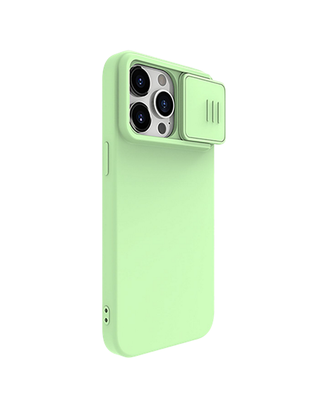 Чехол Nillkin iPhone 15 Pro, CamShield Silky Silicone, Mint Green