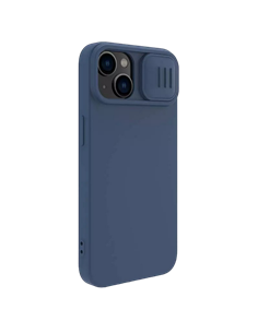 Husă Nillkin iPhone 15 Plus, CamShield Silky Silicone, Albastru Marin 2