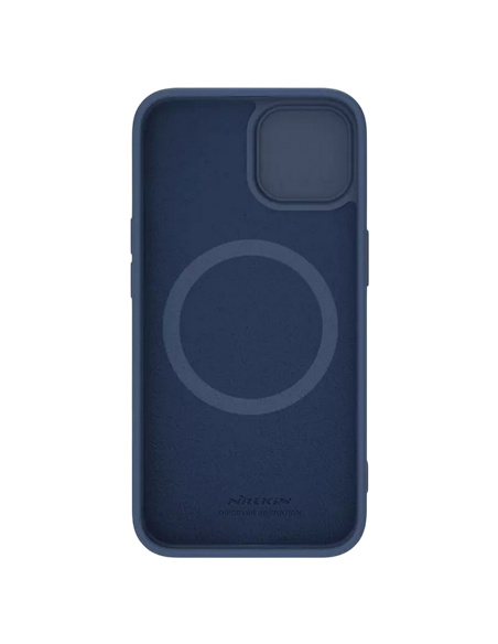 Husă Nillkin iPhone 15 Plus, CamShield Silky Silicone, Albastru Marin