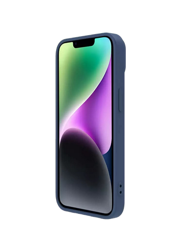 Чехол Nillkin iPhone 15 Plus, CamShield Silky Silicone, Темно-синий