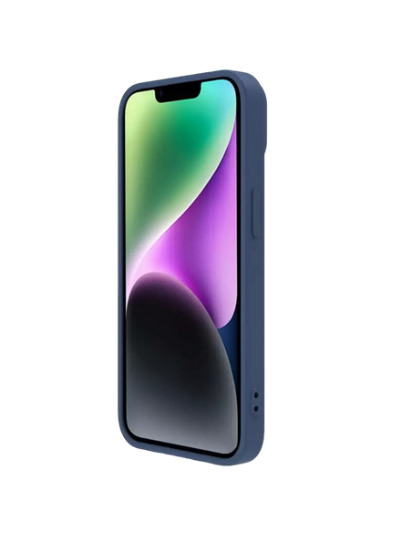 Чехол Nillkin iPhone 15 Plus, CamShield Silky Silicone, Темно-синий
