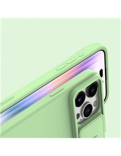 Чехол Nillkin iPhone 15 Pro Max, CamShield Silky Silicone, Mint Green 2