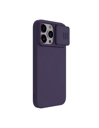 Husă Nillkin iPhone 15 Pro Max, CamShield Silky Silicone, Dark Purple