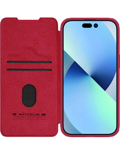 Чехол книжка Nillkin iPhone 15 - Qin Pro, Красный