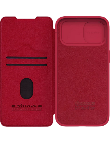 Чехол книжка Nillkin iPhone 15 - Qin Pro, Красный