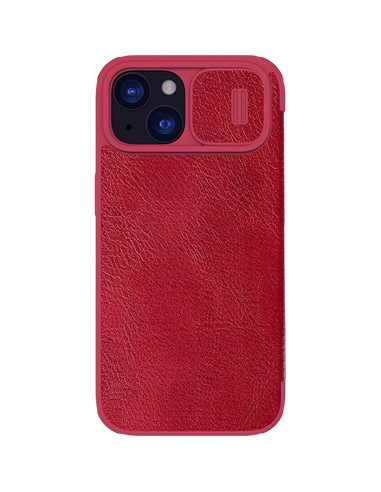 Husă tip carte Nillkin iPhone 15 - Qin Pro, Roșu