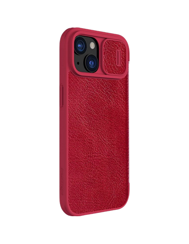 Husă tip carte Nillkin iPhone 15 - Qin Pro, Roșu