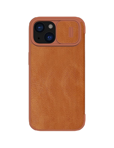Чехол книжка Nillkin iPhone 15 - Qin Pro, Коричневый