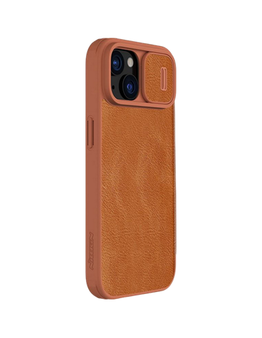 Чехол книжка Nillkin iPhone 15 - Qin Pro, Коричневый